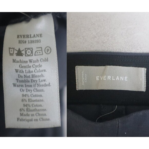 Everlane Women Size 4 Gray Side Zip Stretch Cotton Ankle Skinny Leg Pants Office - Picture 4 of 15